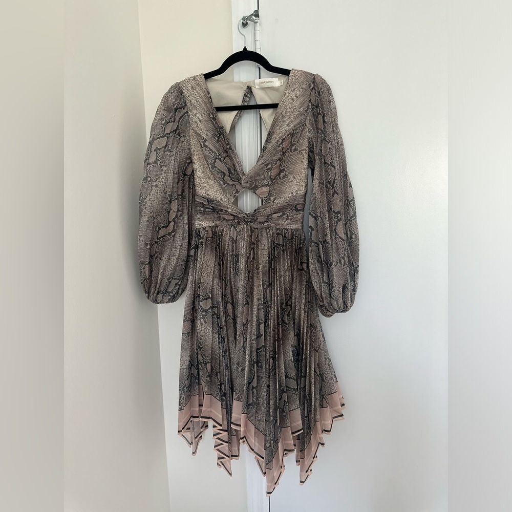 Zimmerman Snake print midi dress
